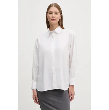 Pánská košile Bavlněná košile Pepe Jeans RITA bílá barva, relaxed, s klasickým límcem, PL304929 00X, vel. S