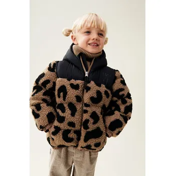 Dívčí bunda Dětská bunda Liewood Niko Pile Jacket LW19142 hnědá 84X, vel. 134