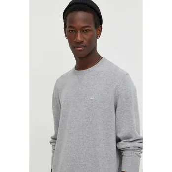 Pánský svetr Svetr Levi's pánský, šedá barva, lehký, s golfem A7207 90X, vel. L