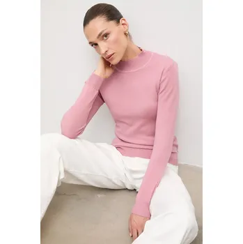 Dámský svetr Kašmírový svetr Answear.LAB růžová barva wf2407.FKK 30X, vel. XL