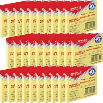 Samolepící bloček Samolepicí bločky ve tvaru kostky, žluté, 76 x 76 mm, 100 listů x 30 kusů