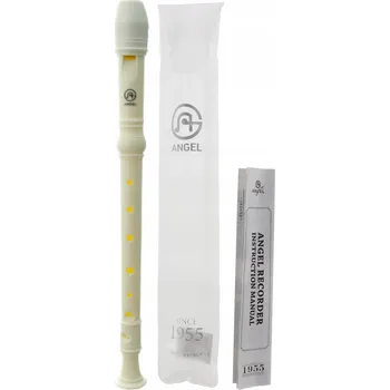 Zobcová flétna Sopránová zobcová flétna C ladění, pouzdro, vytěrák Angel ASRG-50WH 32,5 cm