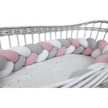 Prostěradlo CHRÁNIČ DO POSTÝLKY – cop BAVLNA 350 cm - Supelkowelove