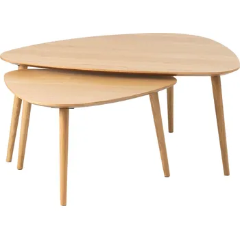 Konferenční stolek Unique Furniture Set dvou dubových konferenčních stolků Adda 70 x 100/52,5 x 70 cm