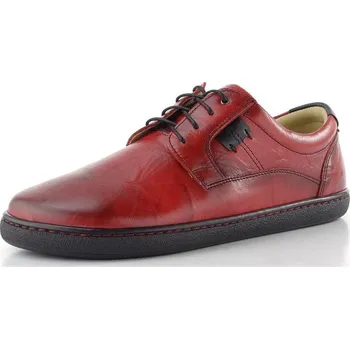 Dámské polobotky Barton polobotky na šněrování červené 25160 - 41 | P699628