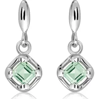 Náušnice Lam S Green Amethyst - stříbrné náušnice se zeleným ametystem