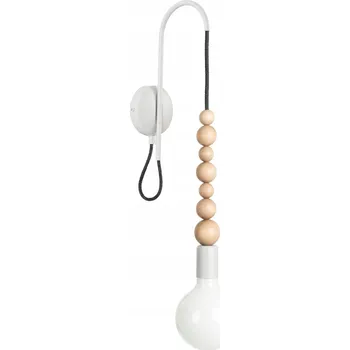 Nástěnné svítidlo Nástěnná lampa Loft Sfarer světle šedá strukturovaná lampa KOLOROWE KABLE