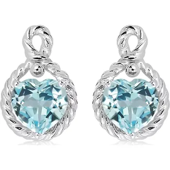 Šperk Kiara S Blue Topaz - stříbrné náušnice s modrým topazem