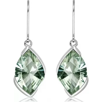 Šperk Marcin S Green Amethyst - stříbrné náušnice se zeleným ametystem