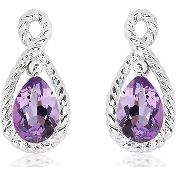 Šperk Ava S Ametyst - stříbrné náušnice s ametystem