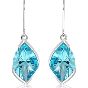 Šperk Marcin S Blue Topaz - stříbrné náušnice s modrým topazem