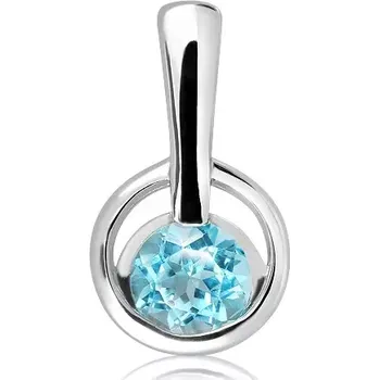Přívěsek Efin S Blue Topaz - stříbrný přívěsek s modrým topazem