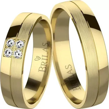 Prsten Karina Gold Briliant - snubní prsteny ze žlutého zlata