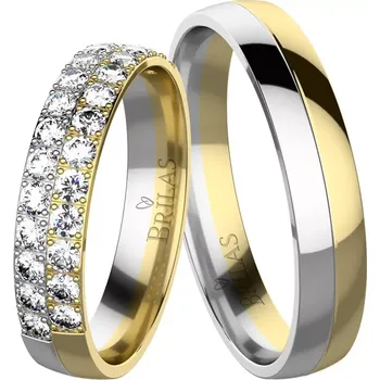 Prsten Karin Colour GW - snubní prsteny ze žlutého a bílého zlata