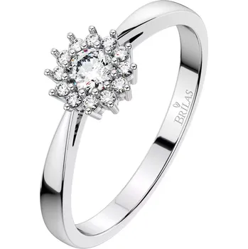 Prsten Angelína Princess W Briliant - zásnubní prsten z bílého zlata