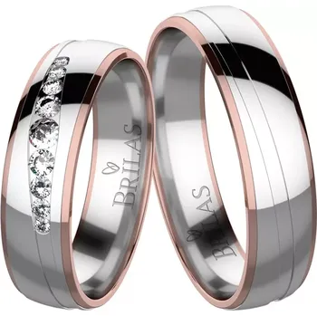 Prsten Lajla Colour RW - snubáčky z kombinovaného zlata