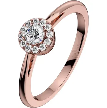 Prsten Ladunka Princess R Briliant - zásnubní prsten z růžového zlata