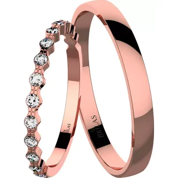 Prsten Shanel Red - snubní prsteny z růžového zlata