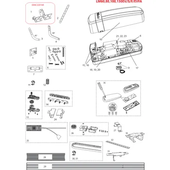 Pohon brány 004C320144 konzola dveřní pro pohon LM130EV/S