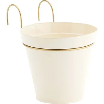 Květináč Obal na květináč s uchem Madam Stoltz 3481CR.3482AB béžová 01X