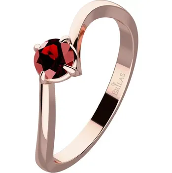 Prsten Pamela Red Granát - zásnubní prsten z růžového zlata