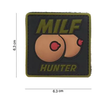 Nášivka Gumová nášivka 101 Inc nápis Milf Hunter - olivová