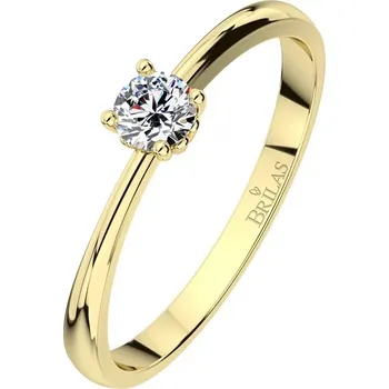 Prsten Helia Gold III - líbezný zásnubní prsten ze žlutého zlata