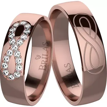 Prsten Infinity Red - snubní prsteny z červeného zlata