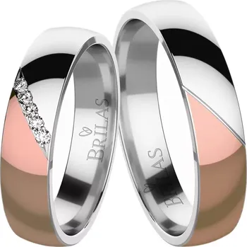 Šperk Rebeca Colour RW - snubní prsteny z červeného a bílého zlata