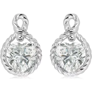 Náušnice Kiara S White Topaz - stříbrné náušnice s bílým topazem