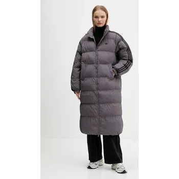 Bunda adidas Originals Long Puffer fialová barva, zimní, JX2952 94X, vel. S