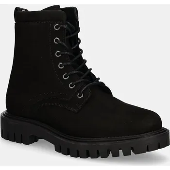 Pánská móda Kožené boty Tommy Hilfiger CASUAL HILFIGER CHUNK Z NBK BOOT FM0FM05149 černá 99X, EUR 40