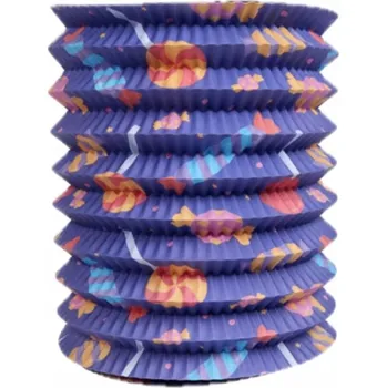 Papírový lampion lucerna dekorativní modrý 15x20 cm