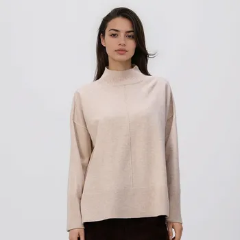 Dámský svetr Reserved - Svetr s příměsí vlny - béžová - 148GS-08M - 148GS-08M-M