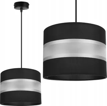 ZÁVĚSNÉ STROPNÍ SVÍTIDLO LUSTR JEDNODUCHÝ ŠEDÉ ČERNÉ CHROMOVÉ STÍNIDLO