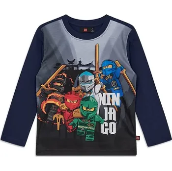 Chlapecké tričko Dětské tričko s dlouhým rukávem Lego LWTAFFY 707 tmavomodrá barva, s potiskem, 11010948 59X, vel. 116