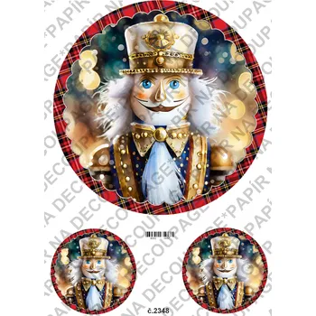 Umělecký papír Rýžový a soft papír na decoupage - Louskáček - KB2348 Materiál: Soft, Rozměr: A4