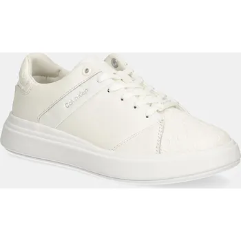 Dámské tenisky Boty Calvin Klein CUPSOLE LACE UP MONO MIX dámské, bílá barva, HW0HW02218 00X, EUR 39