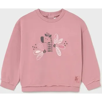 Chlapecká mikina Dětská mikina Mayoral růžová barva, s potiskem, 1459 1459.4E.Baby.PPYA 38X, vel. 98