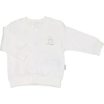 kitikate Mikina celopropínací BASIC ECRU_S75899 Velikost: 12 - 18 MĚSÍCŮ