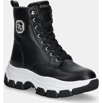 Dámské kozačky Nízké kozačky Guess BENZON dámské, černá barva, na platformě, FLFBNZ ELE12 FLFBNZ.ELE12.BLACK 99X, EUR 41