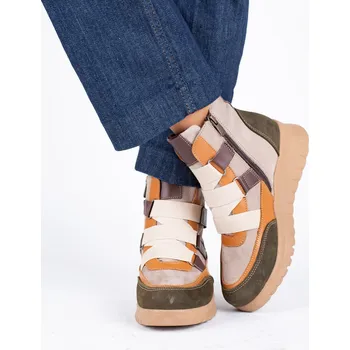 Dámské sandále Letizia Dámské kožené kotníkové boty v podzimních tónech s pásky Velikost: 37