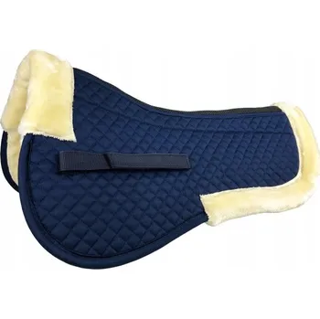 Podsedlová dečka York Comfort s umělou kožešinou tmavě modrá, celozrnná