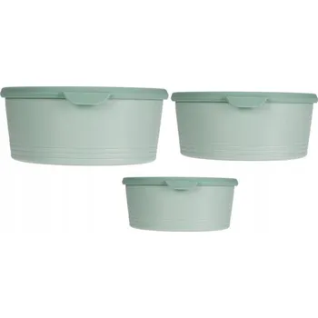 Dóza na potraviny KULATÉ PLASTOVÉ ZELENÉ DÓZY NA POTRAVINY SADA 3 KS 18,5X8,2 CM