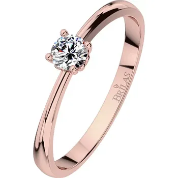 Prsten Helia Red II - líbezný zásnubní prsten z růžového zlata