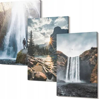 Obraz Vícedílný Obraz Na Plátně Vodopády hory krajina příroda 30x20 cm