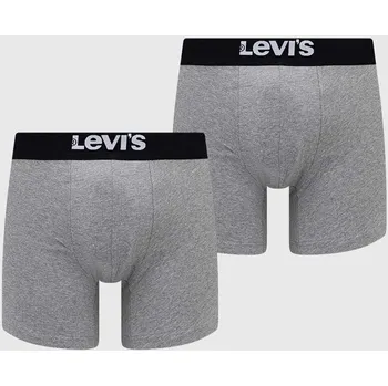 Boxerky Boxerky Levi's 2-pack pánské, šedá barva, 37149.0809-007 90Y, vel. XXL