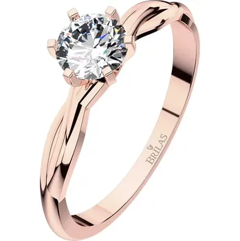 Prsten Popelka RW Safír - zásnubní prsten z růžového zlata se safírem