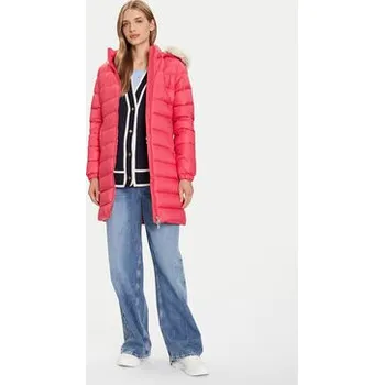 Tommy Jeans Vatovaná bunda Essential DW0DW18864 Růžová Slim Fit XS