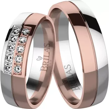 Prsten Simonetta Colour RW - kombinované snubní prsteny z červéného a bílého zlata